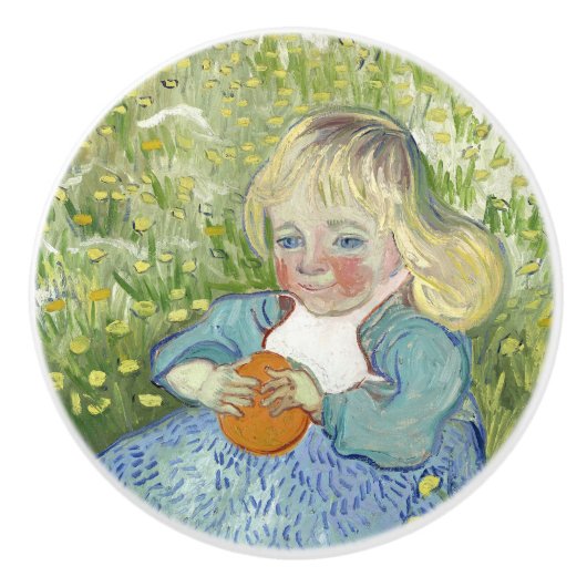 Kind mit Orange, Vincent Van Gogh Keramikknauf (Vorderseite)