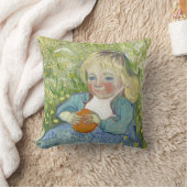 Kind mit Orange, Vincent Van Gogh Kissen (Decke)