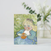 Kind mit Orange, Vincent Van Gogh Postkarte (Stehend Vorderseite)
