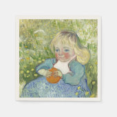 Kind mit Orange, Vincent Van Gogh Serviette (Vorderseite)