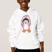 Kind mit Penguin-Kostüm Hoodie (Vorderseite)