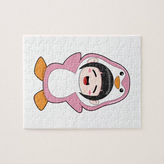 Kind mit Penguin-Kostüm Puzzle (Horizontal)