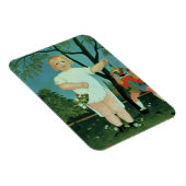 Kind mit Puppe, c.1903 (Öl auf Leinwand) Magnet (Rechte Seite)