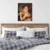 Kind mit Puppe Leinwanddruck (Insitu (Schlafzimmer))