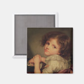 Kind mit Puppe Magnet (Vorderseite/Rückseite)