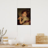 Kind mit Puppe Poster (Küche)