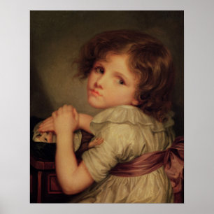 Kind mit Puppe Poster