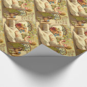 KIND MIT SPIELZEUGEN, KINDERN UND STRÜMPFEN GESCHENKPAPIER (Ecke)