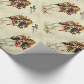 KIND MIT SPIELZEUGEN, KINDERN UND STRÜMPFEN GESCHENKPAPIER (Ecke)