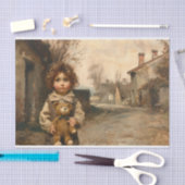 Kind mit Teddy Bären 3 Dekoupage Paper Seidenpapier (Handwerk)