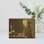 Kind mit Teetotum, 1738 Postkarte (Stehend Vorderseite)