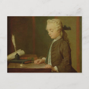 Kind mit Teetotum, 1738 Postkarte