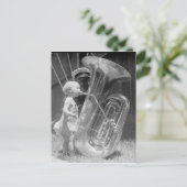 Kind mit Tuba Postkarte (Stehend Vorderseite)