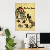 Kind mit Welpen Poster (Heimbüro)