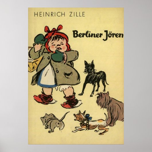 Kind mit Welpen Poster (Vorne)