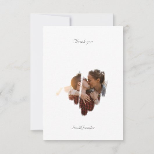 Kind Monochrome Graffiti Herz Qr Code Dankeskarte (Vorderseite)