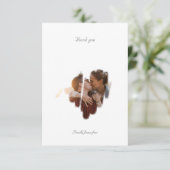 Kind Monochrome Graffiti Herz Qr Code Dankeskarte (Stehend Vorderseite)