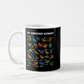Kind Of Dinosaurs Alphabet A-Z ABC Dino Identifica Kaffeetasse (Links)
