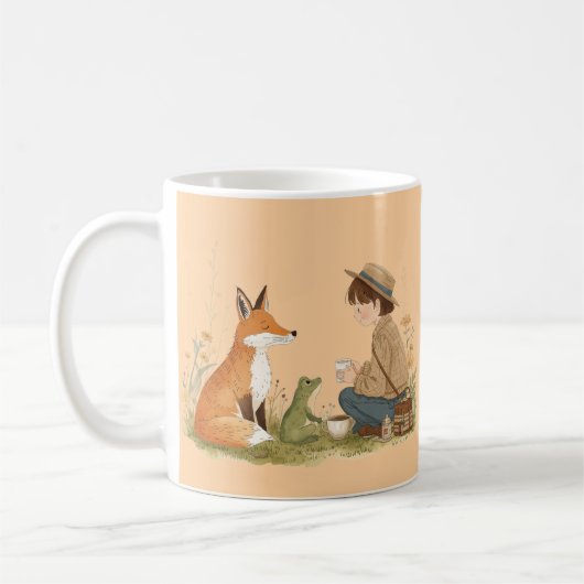 Kind_Ones Morning Mug – Fox & Frog Whimsical Art Kaffeetasse