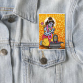Kind Rama betet Shiva Knopf Button (Insitu)