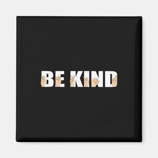 Kind Sign Language Deaf Magnet (Vorne)