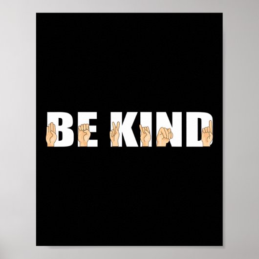 Kind Sign Language Deaf Poster (Vorne)