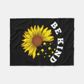 Kind Sonnenblume Asl Deaf Fleecedecke (Vorderseite (Horizontal))