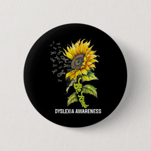 Kind Sonnenblume Dyslexie Bewusstsein Button