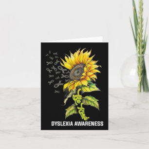 Kind Sonnenblume Dyslexie Bewusstsein Karte