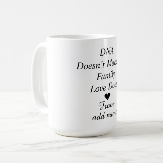 Kind-Tasse-Geschenk für Schritt-Eltern Kaffeetasse (Vorderseite Links)