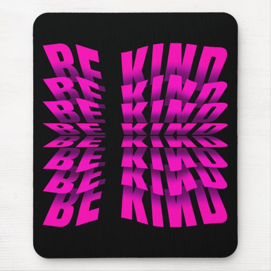 KIND TEXT EFFECT PINK TYPOGRAPHIE MOUSEPAD (Vorne)