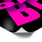 KIND TEXT EFFECT PINK TYPOGRAPHIE POSTER (Ecke)