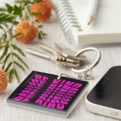 KIND TEXT EFFECT PINK TYPOGRAPHIE SCHLÜSSELANHÄNGER (Vorderseite rechts)