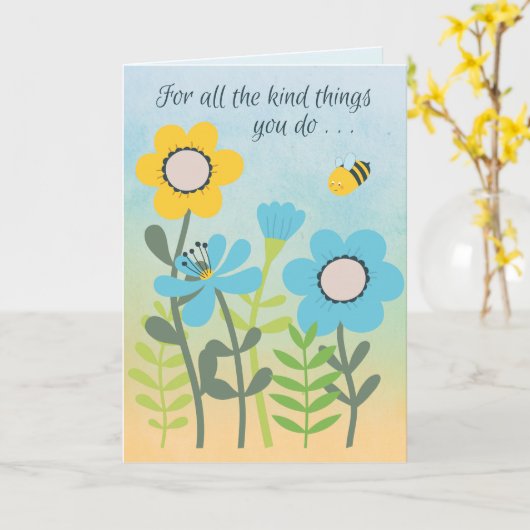 Kind Things Karte (Gelbe Blume)