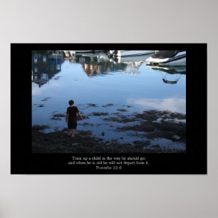 Kind, trainiere ein Kinderposter Poster