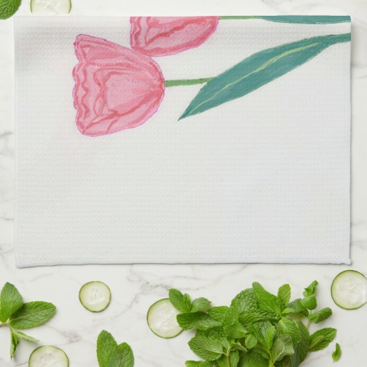 Kind Tulips Geschirrtuch (Gefaltet)