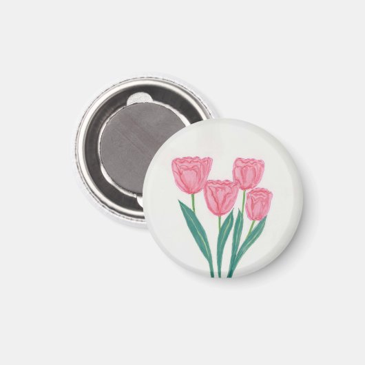 Kind Tulips Magnet (Vorderseite/Rückseite)