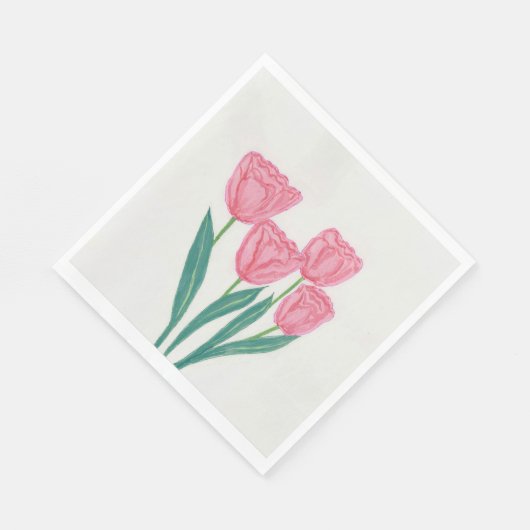 Kind Tulips Serviette (Ecke)