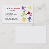 Kind übergibt Vorschule-Visitenkarte Visitenkarte (Vorne/Hinten)