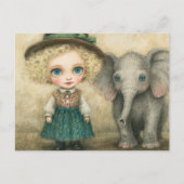Kind und Baby Elephant Postkarte (Vorderseite)