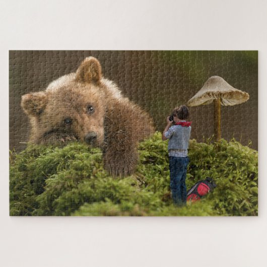 Kind und Bär Puzzle (Horizontal)