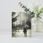 Kind und Tanne Postkarte (Stehend Vorderseite)