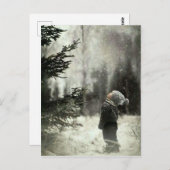Kind und Tanne Postkarte (Vorne/Hinten)