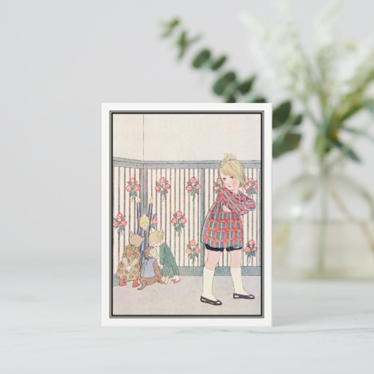 Kind und vergnügte Spielzeuge von H. Willebeek Le  Postkarte (Stehend Vorderseite)