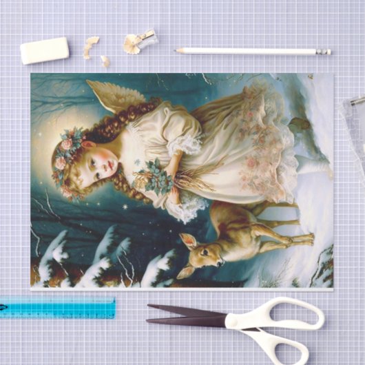 Kind und Weihnachten Seidenpapier (Handwerk)