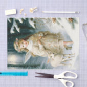 Kind und Weihnachten Seidenpapier (Handwerk)