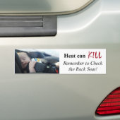 Kind verlassen in der heißen Auto-Gefahr der Autoaufkleber (Auf Auto)