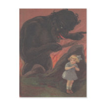 Kind Versteckt Sich Vor Krampus