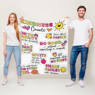 Kind Vibes Kindness zählt Fleece Blanket