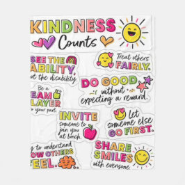 Kind Vibes Kindness zählt Fleece Blanket